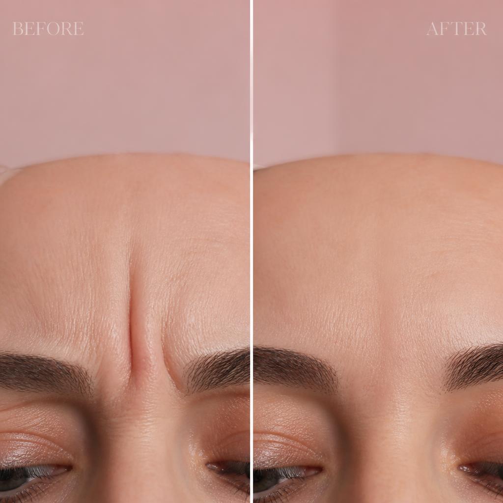 Before and after Botox 11 lines between brows